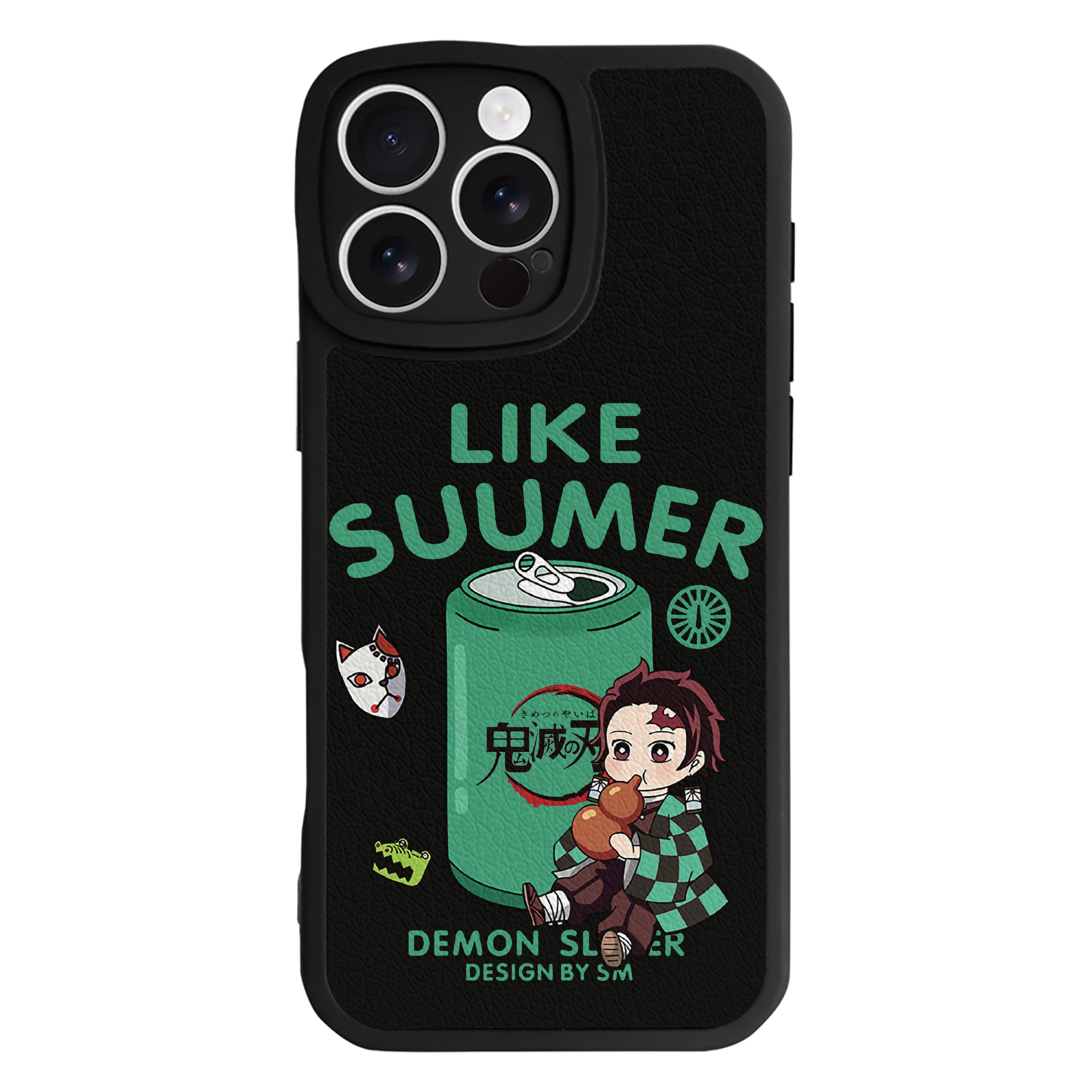 （画像用） 鬼滅の刃 竈門 炭治郎／かまど たんじろう Kamado Tanjirou 【iPhone 16シリーズ対応】シリコンスマホケース（レザー調） 材質：シリコン